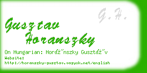 gusztav horanszky business card